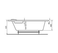 Ravak Asymmetric estructura para bañera GPX2240107