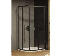 Ravak Blix - Cabina de ducha circular, 90x90 cm,negro/cristal transparente X3BM70300Z1