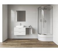 Ravak Blix II cabina de ducha 80x80 cm semicircular aluminio brillo/vidrio transparente 3BM40C40Z1