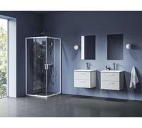 Ravak Blix II - Cabina de ducha NBLRV2, 90x90 cm, blanco mate/vidrio transparente 1LM70E00Z1