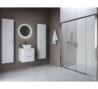 Ravak Blix II - Puerta de ducha de doble hoja NBLDP4-140, 140x195 cm, cromo/vidrio transparente 0YMM0C00Z1