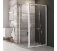 Mampara de ducha RAVAK Blix BLPS-80, color blanco y transparente, 190 cm, modelo 9BH40100Z1