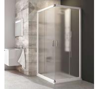 Ravak Blix - Mampara de ducha cuádruple BLRV2-80, 78-80 cm, blanco/vidrio Grape 1LV40100ZG
