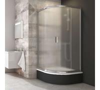 Ravak Blix - Mampara de ducha cuádruple redonda BLCP4-90 Sabina, 88-90 cm, aluminio brillante/cristal Grape 3B270C40ZG