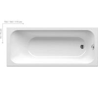 Ravak Chrome - Bañera 150x70 cm, blanco C721000000