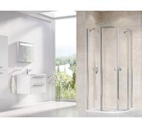 Ravak Chrome cabina de ducha 90x90 cm semicircular aluminio brillo/vidrio transparente 3Q170C00Z1