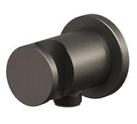 Ravak Chrome - Codo de pared con soporte, grafito cepillado X07P696