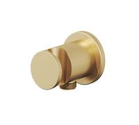 Ravak Chrome - Codo de pared con soporte, oro cepillado X07P1244
