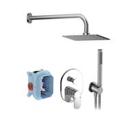 Ravak Chrome - Conjunto de ducha con grifo empotrado con cuerpo de montaje, cromo X07S014