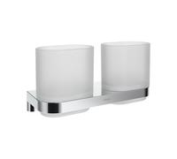 Ravak Chrome II conjunto de vasos de vidrio con soporte cromo X07P1365