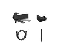 Ravak Chrome II - Grifo de bañera con accesorios, negro mate X07S120