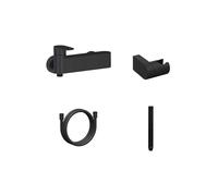 Ravak Chrome II - Grifo de ducha con accesorios, negro mate X07S122