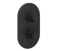 Ravak Chrome II - Grifo termostático empotrado para 2 dispositivos, negro X070467
