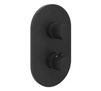 Ravak Chrome II - Grifo termostático empotrado para 3 dispositivos, negro X070469