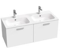 Ravak Chrome II - Mueble lavabo 120x47x49 cm, 2 cajones, blanco brillo X000001775