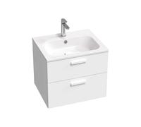 Ravak Chrome II - Mueble lavabo 60x50x49 cm, 2 cajones, blanco brillo X000001776
