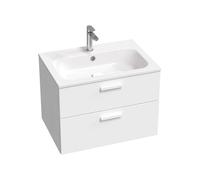 Ravak Chrome II - Mueble lavabo 70x50x49 cm, 2 cajones, blanco brillo X000001777