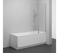 Ravak Chrome - Mampara de baño de dos piezas CVS2-100 R, 99x150 cm, derecha, satinado/cristal transparente 7QRA0U00Z1
