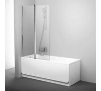 Ravak Chrome - Mampara de baño de dos piezas CVS2, izquierda, 99x150 cm, aluminio brillante/cristal transparente 7QLA0C00Z1