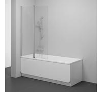 Ravak Chrome - Mampara de baño de dos piezas CVS2, izquierda, 99x150 cm, cristal satinado/transparente 7QLA0U00Z1