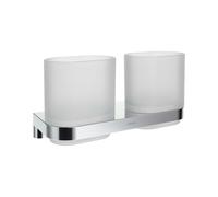 Ravak Chrome - Portacepillos y pasta de dientes doble, cristal/cromo X07P1365