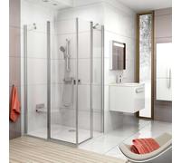 Ravak Chrome - Puerta de ducha CRV2-120, 118-120 cm, aluminio brillante/vidrio transparente 1QVG0C00Z1