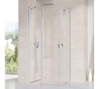 Ravak Chrome - Puerta de ducha CRV2-120, 118-120 cm, cristal satinado/claro 1QVG0U00Z1