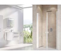 Ravak Chrome - Puerta de ducha de doble hoja CSDL2-110, 110x195 cm, blanco mate/vidrio transparente 0QVDCE0LZ1