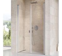 Ravak Chrome - Puerta de ducha de doble hoja CSDL2-120, 118-121 cm, cristal satinado/claro 0QVGCU0LZ1