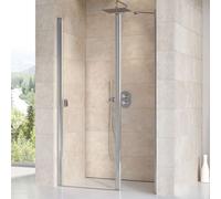 Ravak Chrome - Puerta de ducha de dos piezas CSD2-110, 108-111 cm, aluminio brillante/vidrio transparente 0QVDCC00Z1