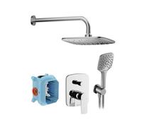 Ravak Classic - Conjunto de ducha con grifo empotrado con cuerpo de montaje, cromo X07S016