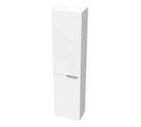 Ravak Classic II - Armario alto, 160x40x26 cm, 2 puertas, bisagras a la izquierda, blanco brillante /gris X000001473
