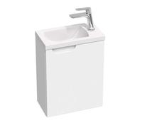 Ravak Classic II - Mueble de lavabo 40x22x50 cm, 1 puerta, bisagras a la derecha, blanco brillante X000001486