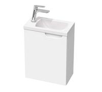 Ravak Classic II - Mueble de lavabo 40x22x50 cm, 1 puerta, bisagras a la izquierda, blanco brillante X000001484