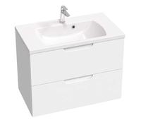 Ravak Classic II - Mueble de lavabo 79x45x58 cm, 2 cajones, blanco brillante X000001480