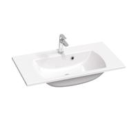 Ravak Classic Slim - Lavabo 80x45 cm, con rebosadero, con agujero para grifo, blanco XJX01180001