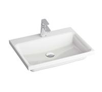 Ravak Comfort - Lavabo 60x46 cm, con 1 agujero para grifo, blanco XJX01260001