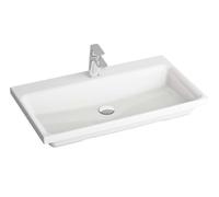 Ravak Comfort - Lavabo 80x46 cm, con 1 agujero para grifo, blanco XJX01280001