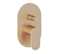 Ravak Eleganta - Grifo empotrado para 2 aparatos, con cuerpo de montaje, oro rosa cepillado X070372