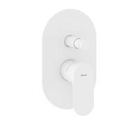 Ravak Eleganta - Grifo empotrado para 2 dispositivos, con cuerpo de montaje, blanco mate X070261
