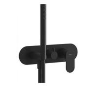 Ravak Eleganta - Grifo empotrado para 2 dispositivos, negro mate X070300