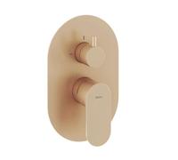 Ravak Eleganta - Grifo empotrado para 2 dispositivos, oro rosa cepillado X070375