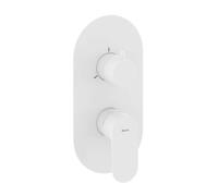 Ravak Eleganta - Grifo empotrado para 3 dispositivos, blanco mate X070260