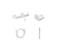 Ravak Espirit - Grifo de bañera ES 022.10WV.+S con accesorios, blanco mate X07S124
