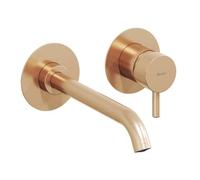 Ravak Espirit - Grifo empotrado de lavabo, para 2 dispositivos, oro rosa cepillado X070352