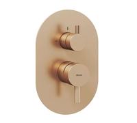 Ravak Espirit - Grifo empotrado, para 2 aparatos, oro rosa cepillado X070362