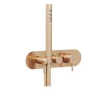 Ravak Espirit - Grifo empotrado, para 2 dispositivos con accesorios, oro rosa cepillado X070361