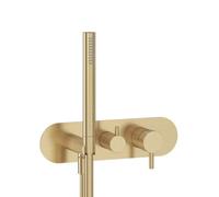 Ravak Espirit - Grifo empotrado, para 3 aparatos, con accesorios, oro cepillado X070606