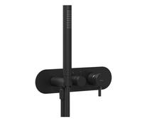 Ravak Espirit - Grifo empotrado para 3 dispositivos, con accesorios, negro mate X070282