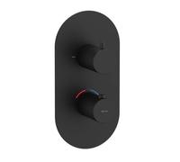Ravak Espirit - Grifo termostático empotrado para 2 dispositivos, negro mate X070286